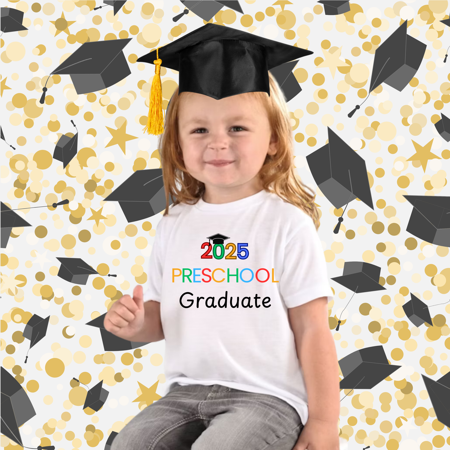 Pre-K Graduation Shirt - Youth Heavy Cotton White T-shirt