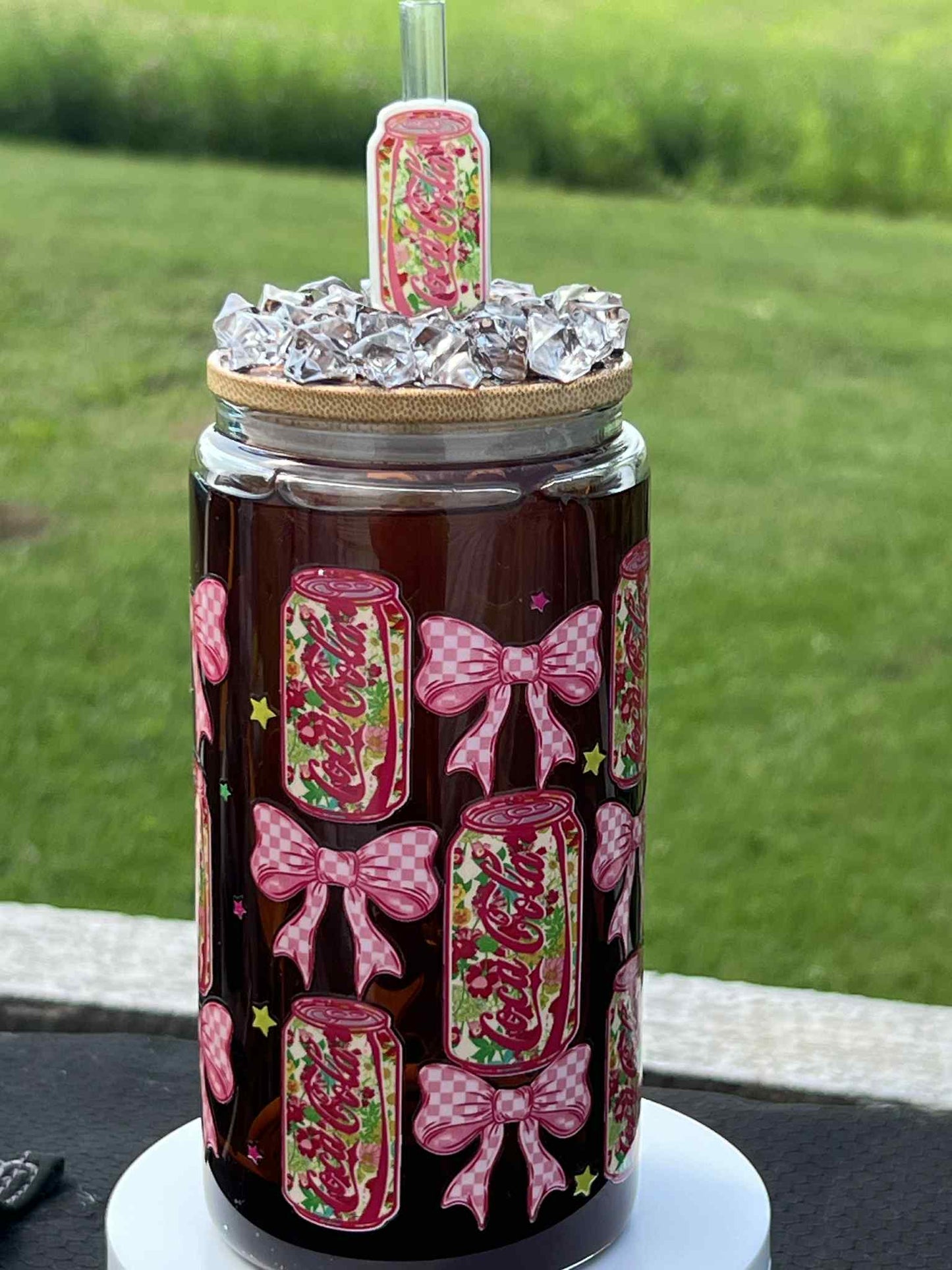 Ready to Ship Customized Glass Snow globe tumblers