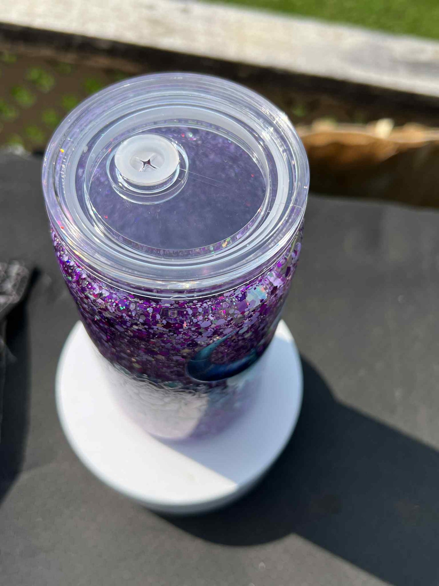 Ready to Ship 16 oz Acrylic Snow Globe Tumbler