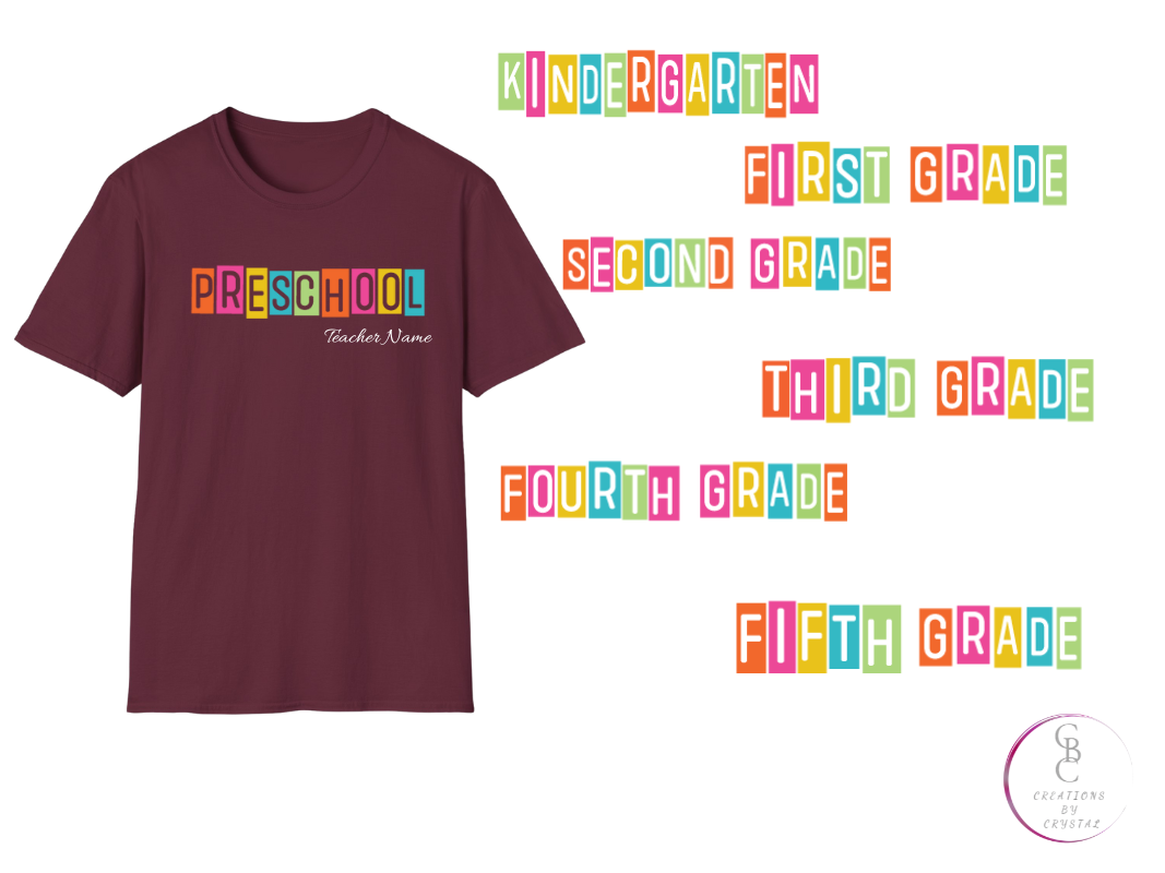 ✏️ Personalized Teacher Grade Level Shirts