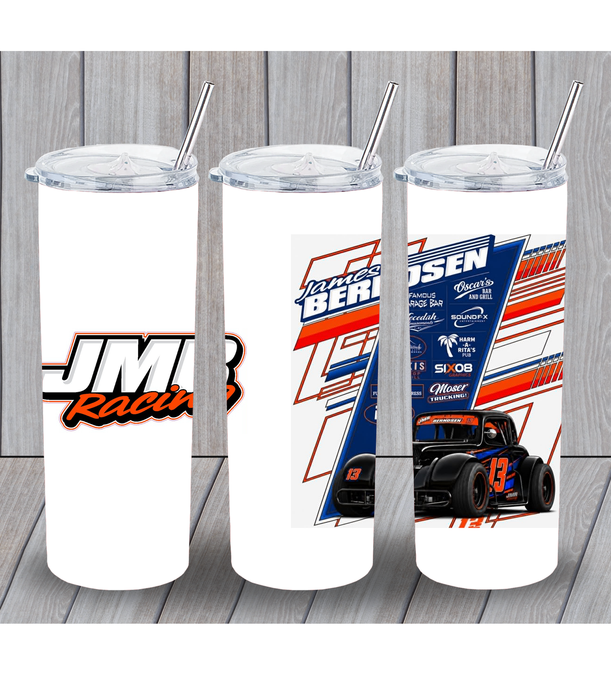 π Racing Team Fundraiser 20oz Skinny Tumbler | Custom Team Logo Tumbler | Racing Fan Gear