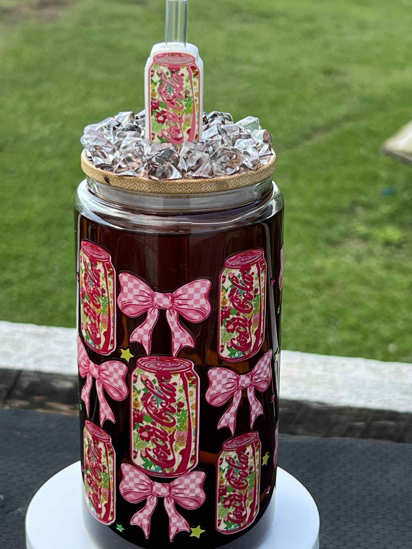 Ready to Ship Customized Glass Snow globe tumblers