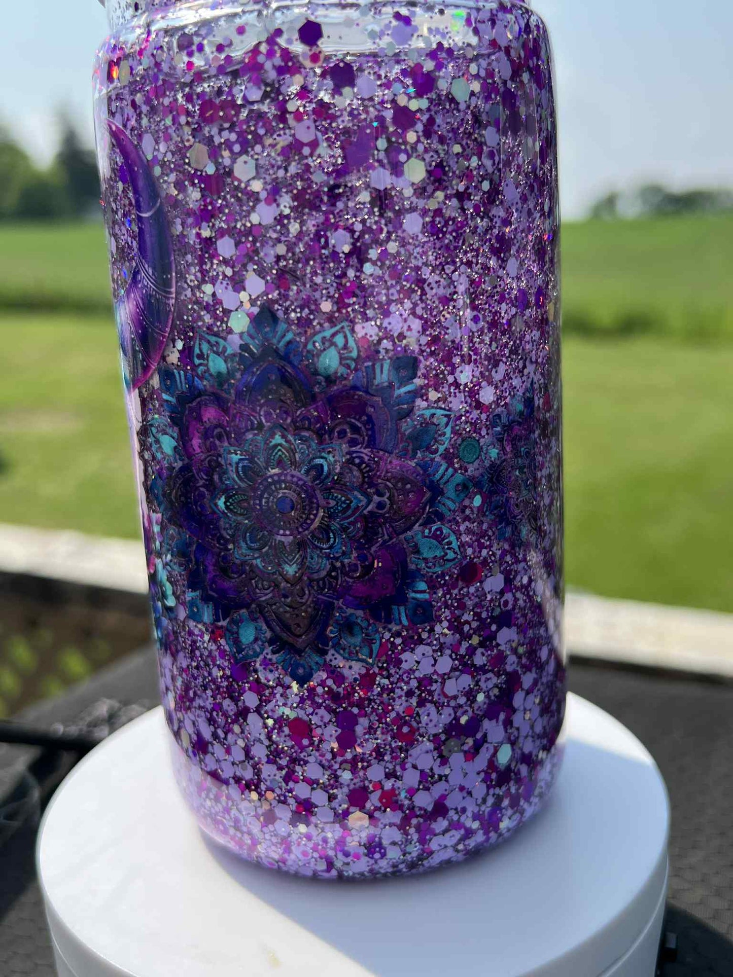 Ready to Ship 16 oz Acrylic Snow Globe Tumbler