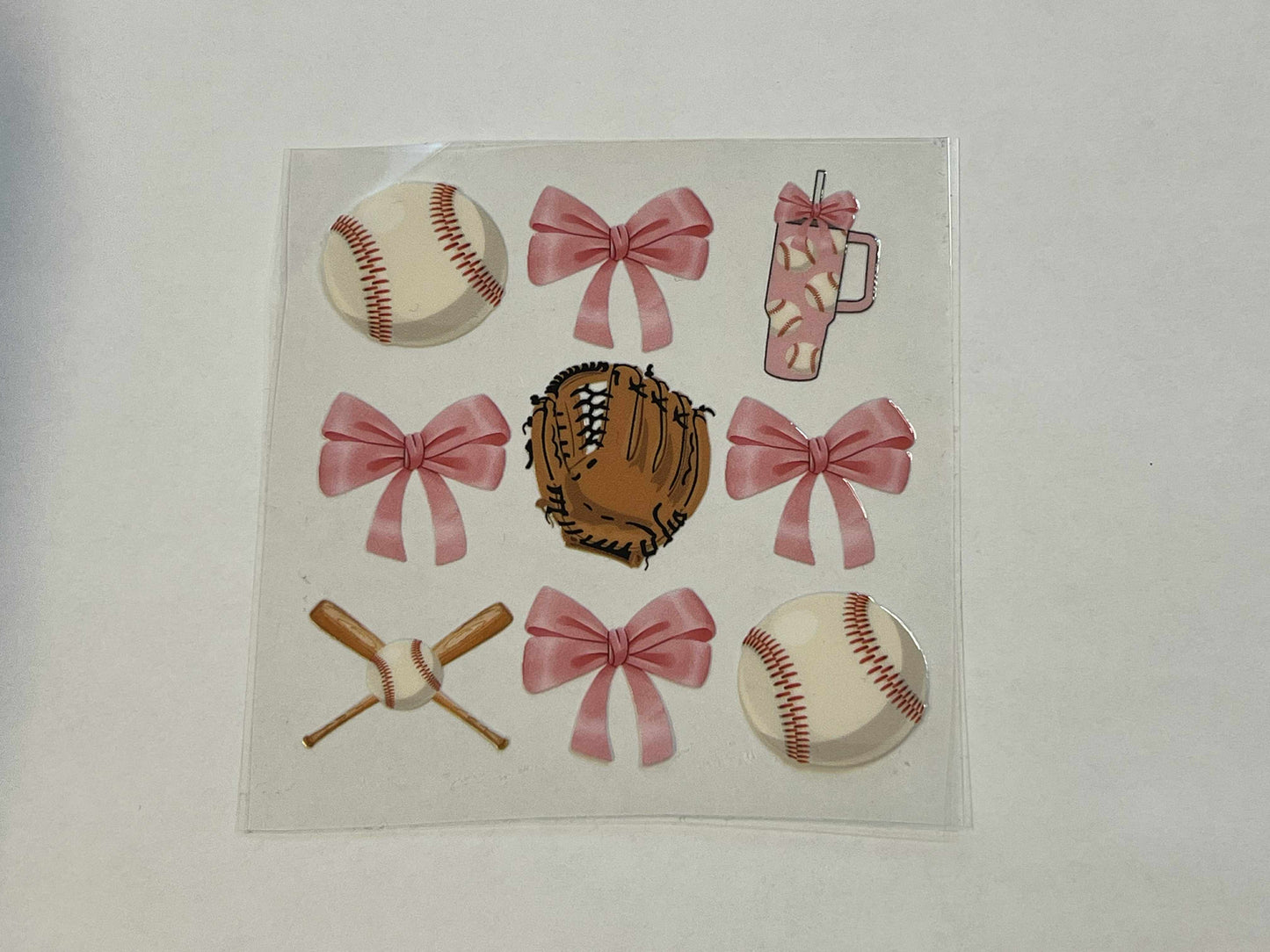 Baseball and Bows - Decal