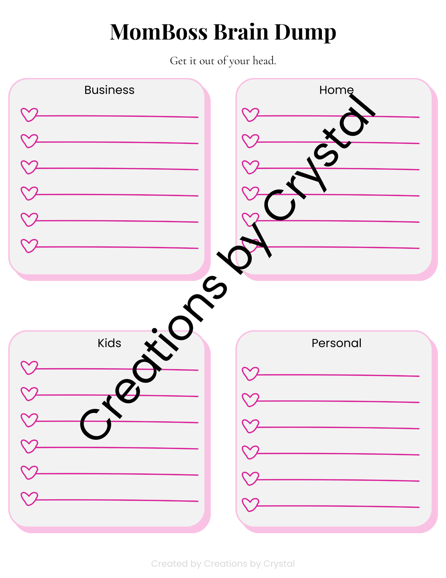 MomBoss Weekly Reset Planner – Soft Pink Luxury Edition