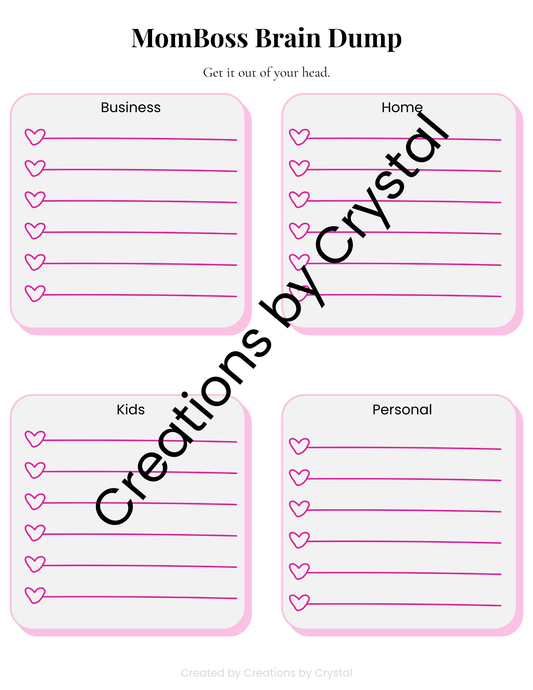 MomBoss Weekly Reset Planner – Soft Pink Luxury Edition