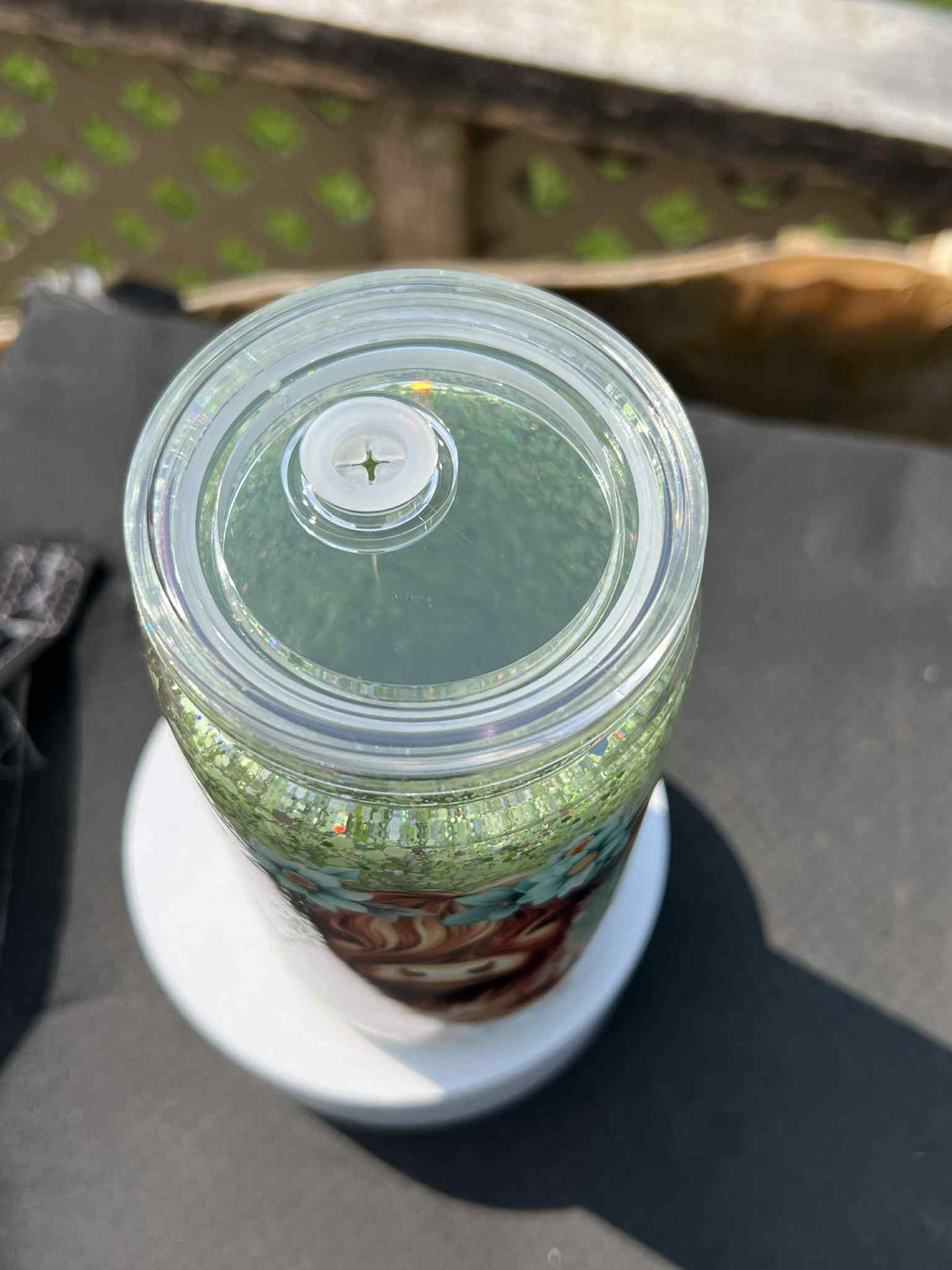 Ready to Ship 16 oz Acrylic Snow Globe Tumbler