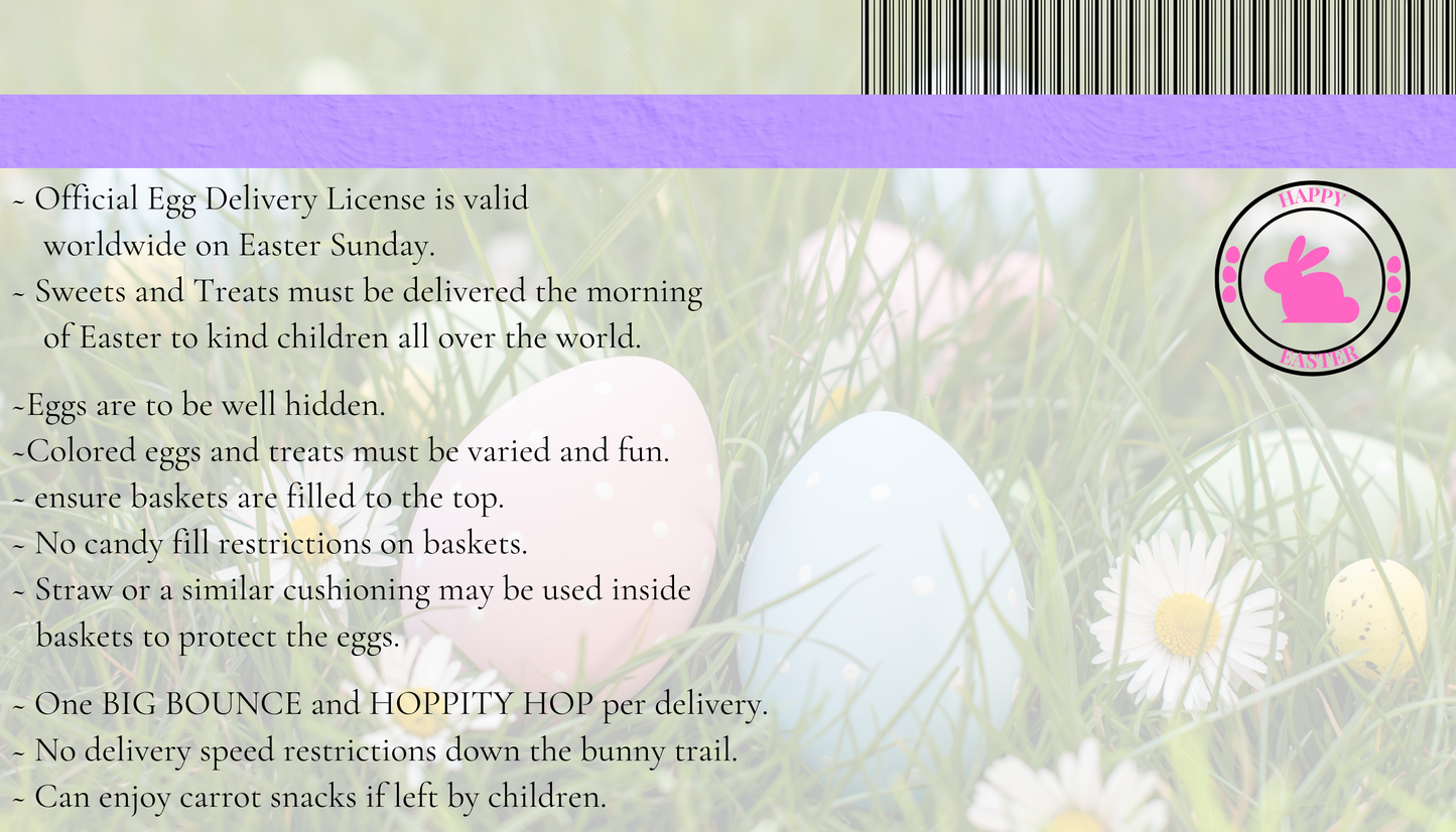 Easter Bunny Driver’s License – Fun Easter Basket Stuffer! 🐰🚗
