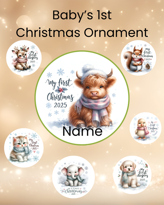 🎄 Personalized Christmas Ornaments – Baby's First Christmas