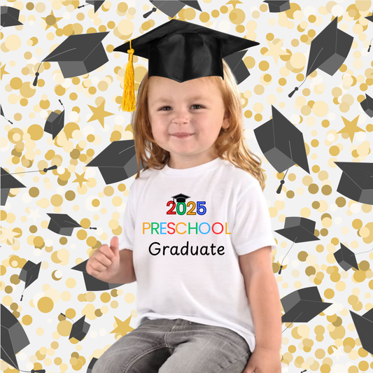 Pre-K Graduation Shirt - Youth Heavy Cotton White T-shirt