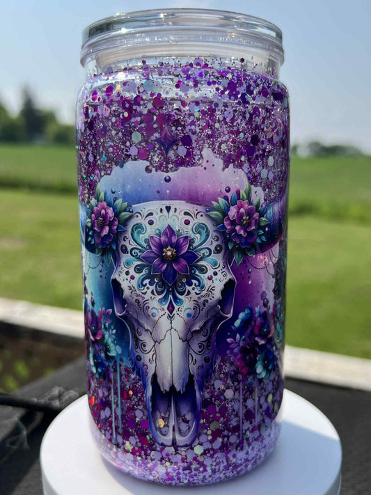 Ready to Ship 16 oz Acrylic Snow Globe Tumbler