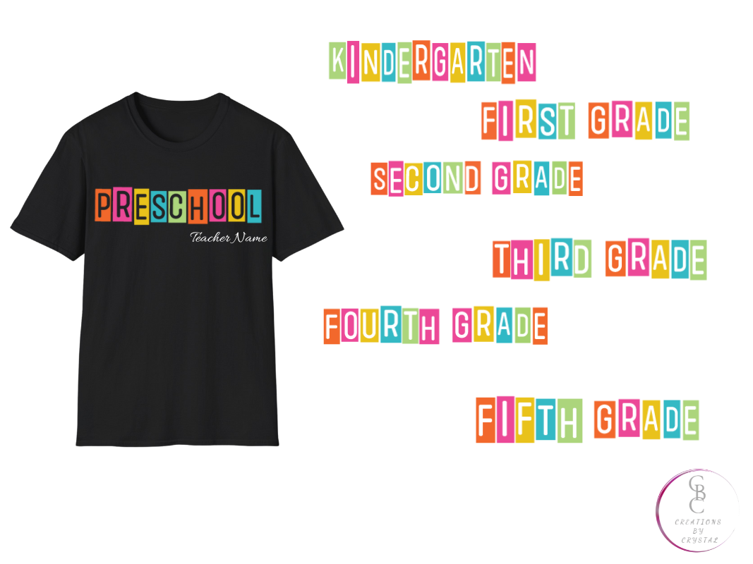 ✏️ Personalized Teacher Grade Level Shirts