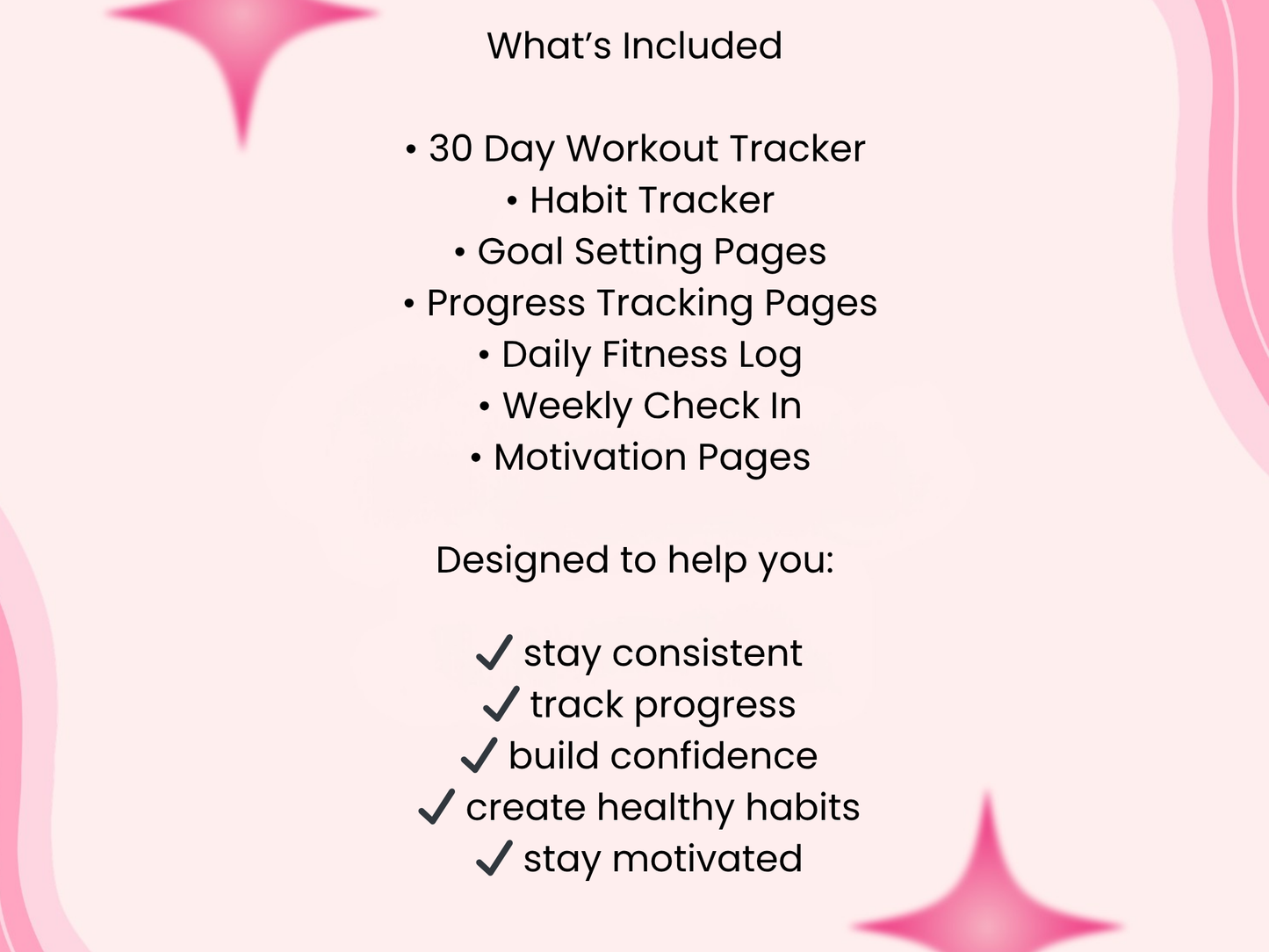 Fitness Journal Printable | 30 Day Workout Tracker | Digital Download