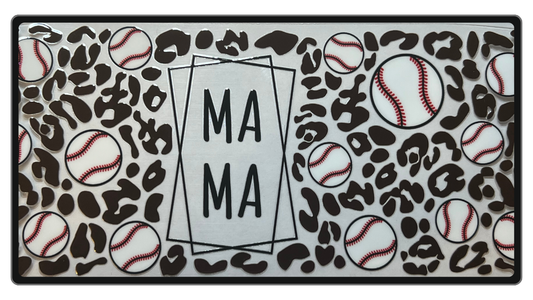 Mama Leopard Print- Baseballs