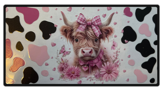 Highland Cow- Pink Bow + Collar
