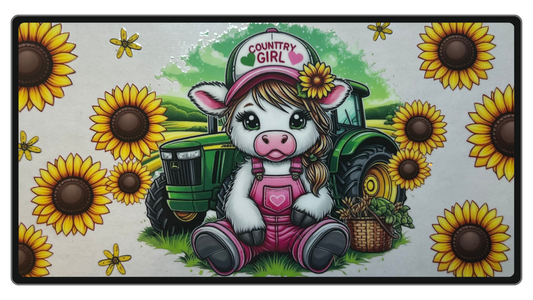 Highland cow - Pink Bibs Sunflower