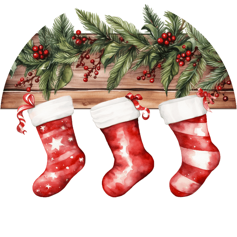 🎄 Personalized Christmas Ornaments – Stocking Family Names