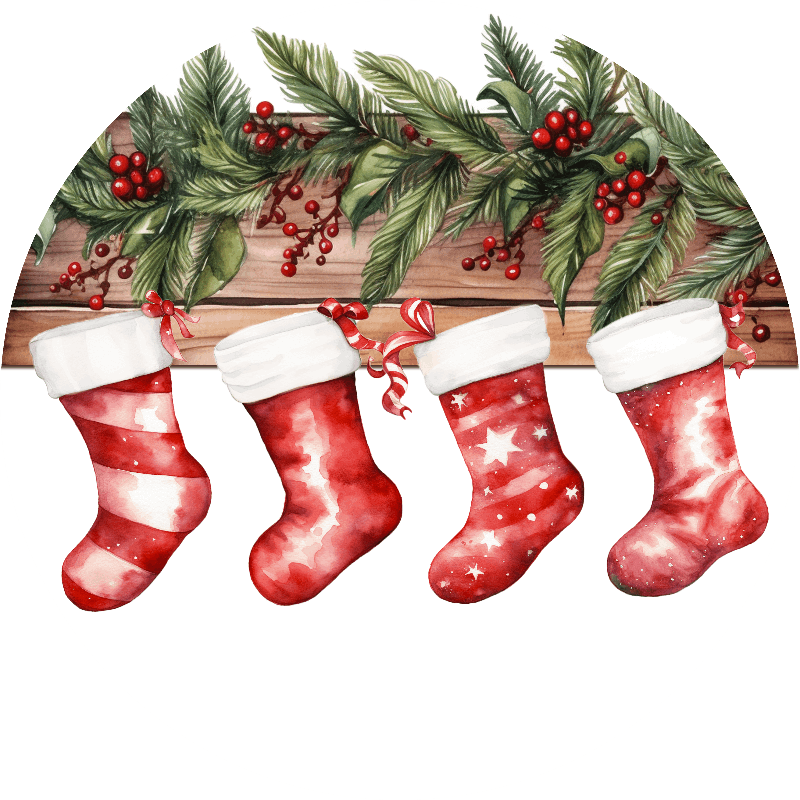 🎄 Personalized Christmas Ornaments – Stocking Family Names