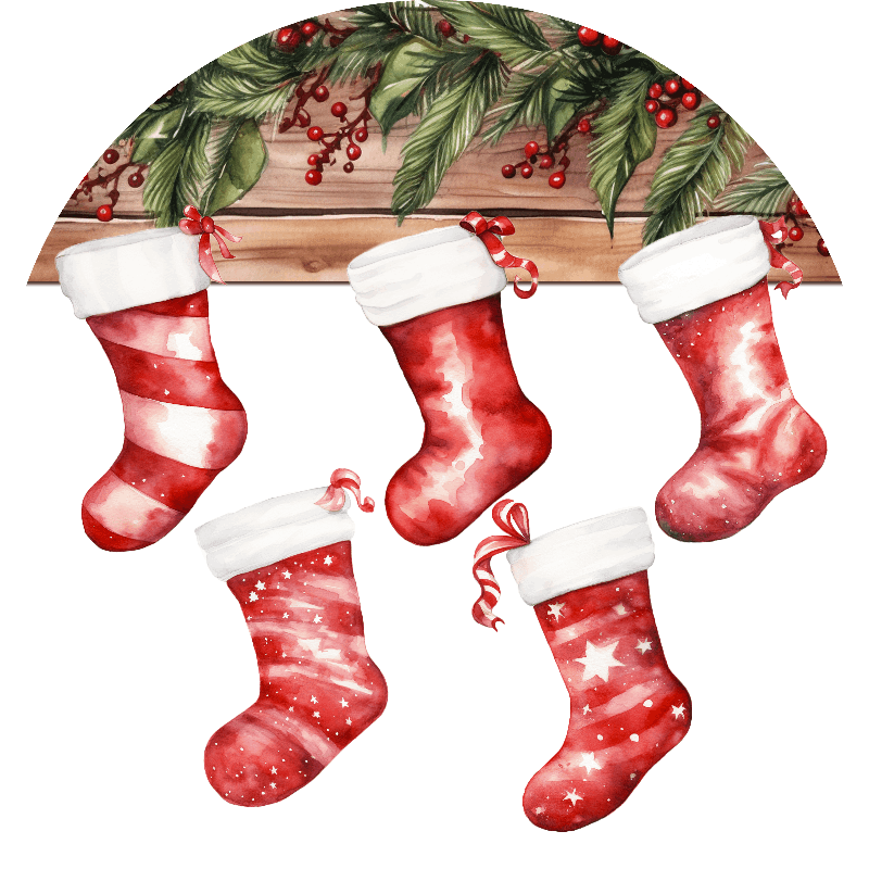 🎄 Personalized Christmas Ornaments – Stocking Family Names